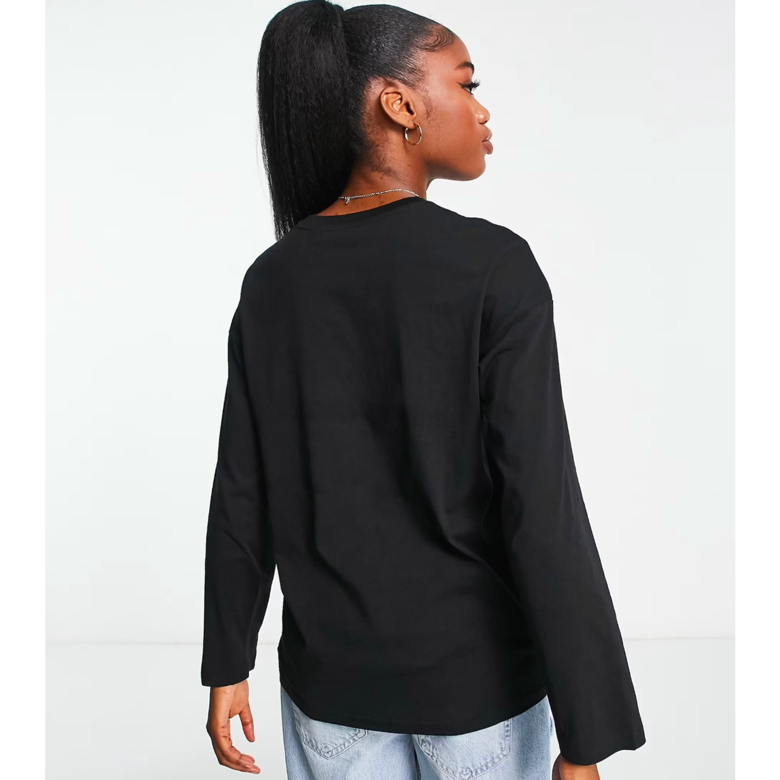 Monki Black Long Sleeve Shirt Large — image 3 of 8